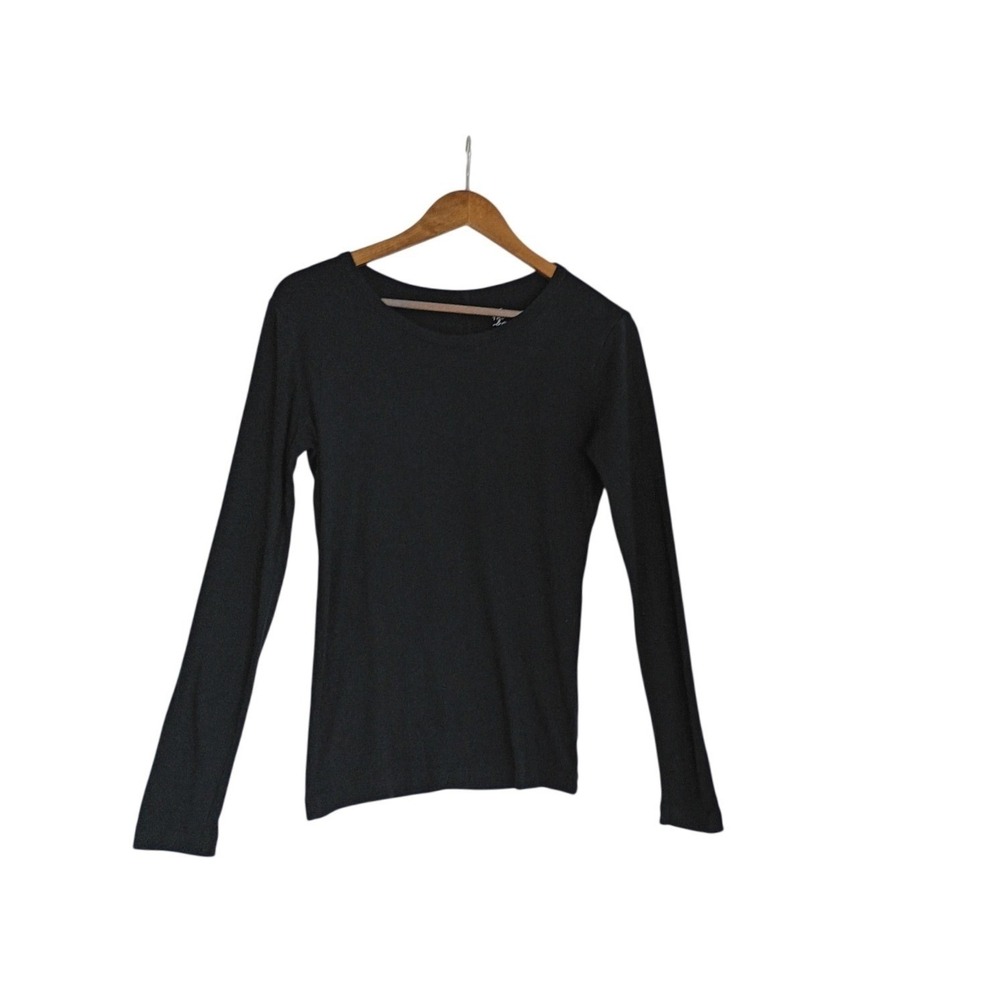 Gap The Bowery Super‎ Soft 100% Cotton Long Sleeve Crew Black Slim Fit Small